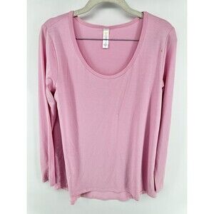LuLaRoe Women's Lynnae Top Size M Light Baby Pink Long Sleeve Shirt